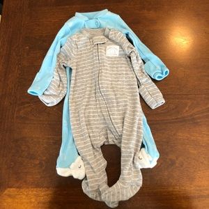 Carters 2 Pair zip up Sleepers